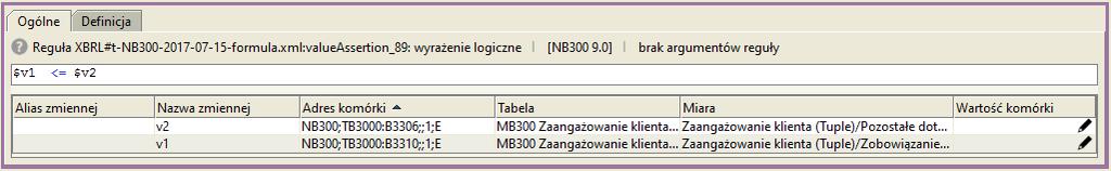 3.76 Reguła: valueassertion_89 $v1 <= $v2 Rysunek 82.