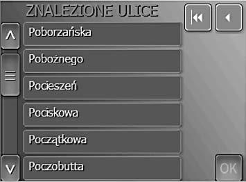 Zaznacz właściwą miejscowość i potwierdź wybór przyciskiem OK.