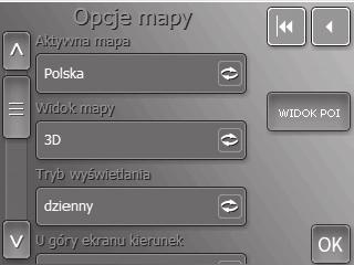 2.3. Opcje Mapy Preferencje dotyczące szczegółowości, orientacji i kolorystyki mapy oraz sposobu zmiany jej skali ustawić można w Opcjach mapy.