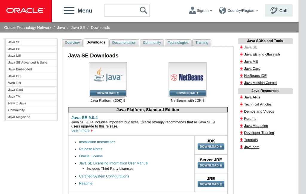 Java Development Kit (JDK) http://www.oracle.