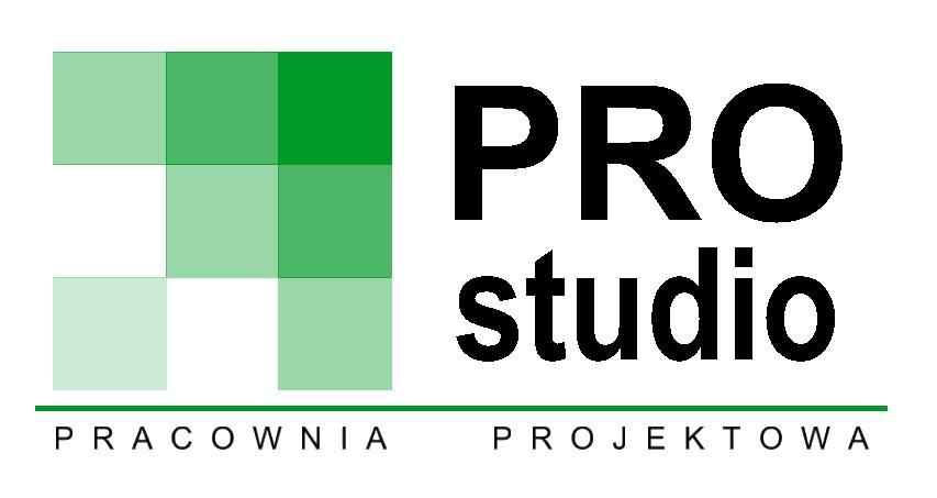 PRO STUDIO Pracownia Projektowa Sp. z o.o. ul. Górczewska 181 lok. 507B, 01-459 Warszawa tel. +48 601 327 466 / 507 127 207 e-mail: prostudio.pracownia@gmail.