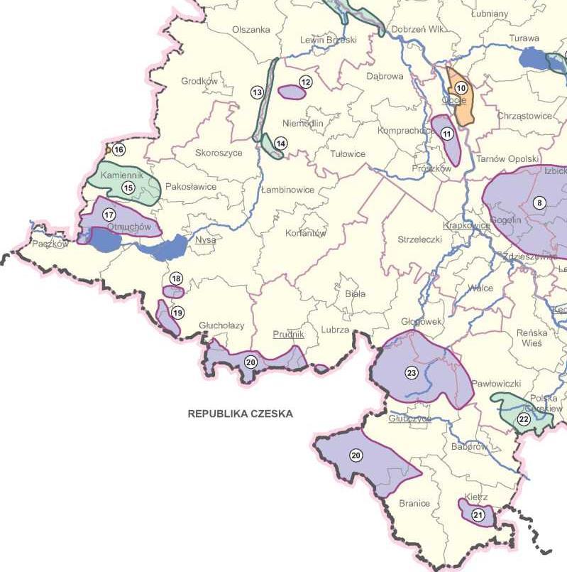 Rysunek 12 Geoosoje Srona 15 z 217 Źródło: "Charakerysyka, diagnoza i waloryzacja przesrzeni przyrodniczej wojewódzwa opolskiego" K. Badora, K. Badora, G. Hebda,A. Nowak, ECOSYSTEM PROJEKT, Opole 27.