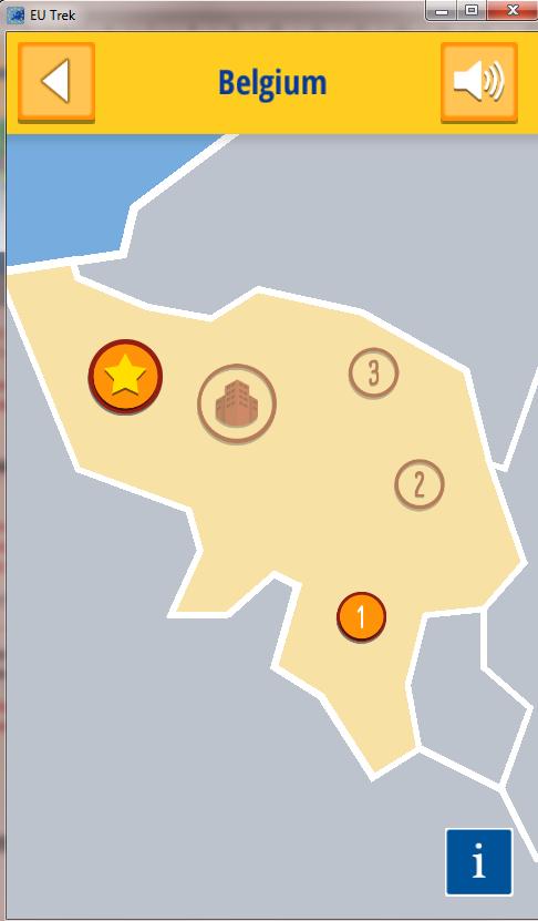 runda bonusowa (quiz opcjonalny) można w nią zagrać w dowolnym momencie rozgrywki dotyczącej danego państwa. Kliknij niebieski przycisk i, aby uzyskać więcej informacji na temat odwiedzanego państwa.