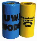 KANALIZACJA, KABEL ŚWIATŁOWODOWY. Kolor: żółty, niebieski, brązowy, czerwony, pomarańczowy.