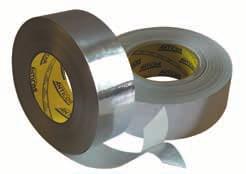 339HT 48 mm x 10 m 48 mm x 50 m Wysokotemperaturowa taśma aluminiowa do łączenia izolacji cieplnej w kominkach, komorach i kanałach