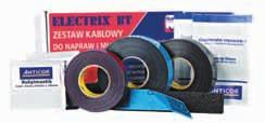 TAŚMY ELEKTROTECHNICZNE - ELECTRIX DO NISKICH NAPIĘĆ ELEKTROIZOLACYJNE 200 PREMIUM 19 mm x 18 m Taśma elektroizolacyjna PCW klasy PREMIUM, samogasnąca, mrozoodporna, wodoodporna, odporna na UV, ozon,