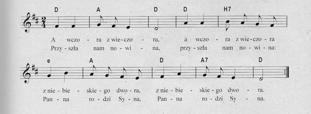 załącznik 2 A wczora z wieczora Kolęda barokowa "A wczora z wieczora" została zanotowana zbiorze wydanym w 1630 roku i liczy 11 zwrotek. Kolęda została odkryta i spisana przez Oskara Kolberga.