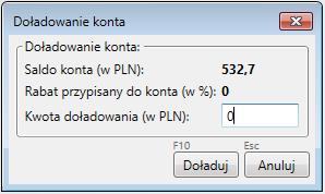 Informacje teleadresowe wpisane w tym oknie używane są za każdym razem gdy użytkownik tworzy nowe zamówienie.