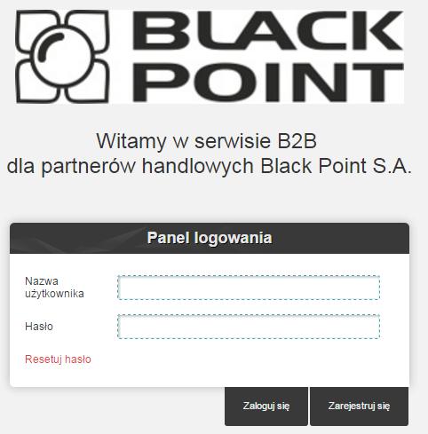 1. Rejestracja Po wejściu na stronę partner.blackpoint.