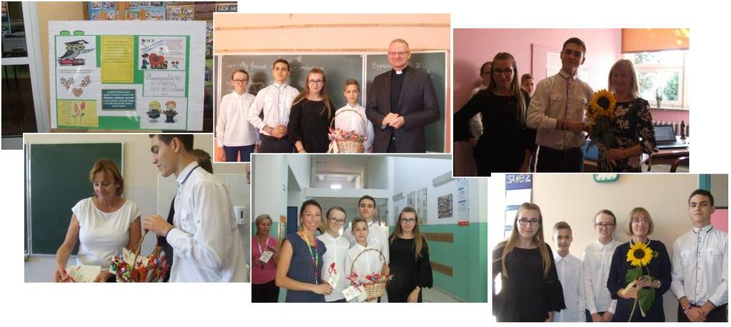Przedstawiciele Samorządu Uczniowskiego w imieniu całej społeczności szkolnej wręczyli nauczycielom magiczne ołówki, które zapisują w dzienniczkach tylko piątki i szóstki, a