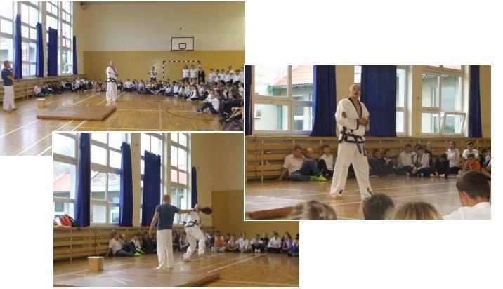 INFORMACJE SPORTOWE We wrześniu w naszej szkole odbył się pokaz koreańskiej sztuki walki taekwondo. Uczniowie byli zachwyceni pokazem.