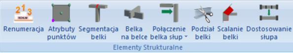 II. OPIS INTERFEJSU SCADA Pro W SCADA Pro17 komendy pogrupowane sa w 11 ZAKŁADEK: 1. Narzędzia Czwarta zakładka Narzędzia zawiera 6 grup poleceń: 1. Elementy strukturalne 2. UCS - WCS 3. Model 4.