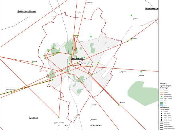 "Likwidacja obszarów wykluczenia informacyjnego i budowa Dolnośląskiej Sieci Szkieletowej" Świdnica Rys. 9 v.