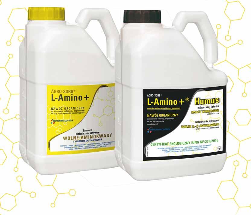 NAWOZY EKOLOGICZNE Organiczne nawozy biostymulujące nowej generacji L-Amino+ i L-Amino+ Humus do wszystkich rodzajów upraw do stosowania dolistnego - w formie oprysku.