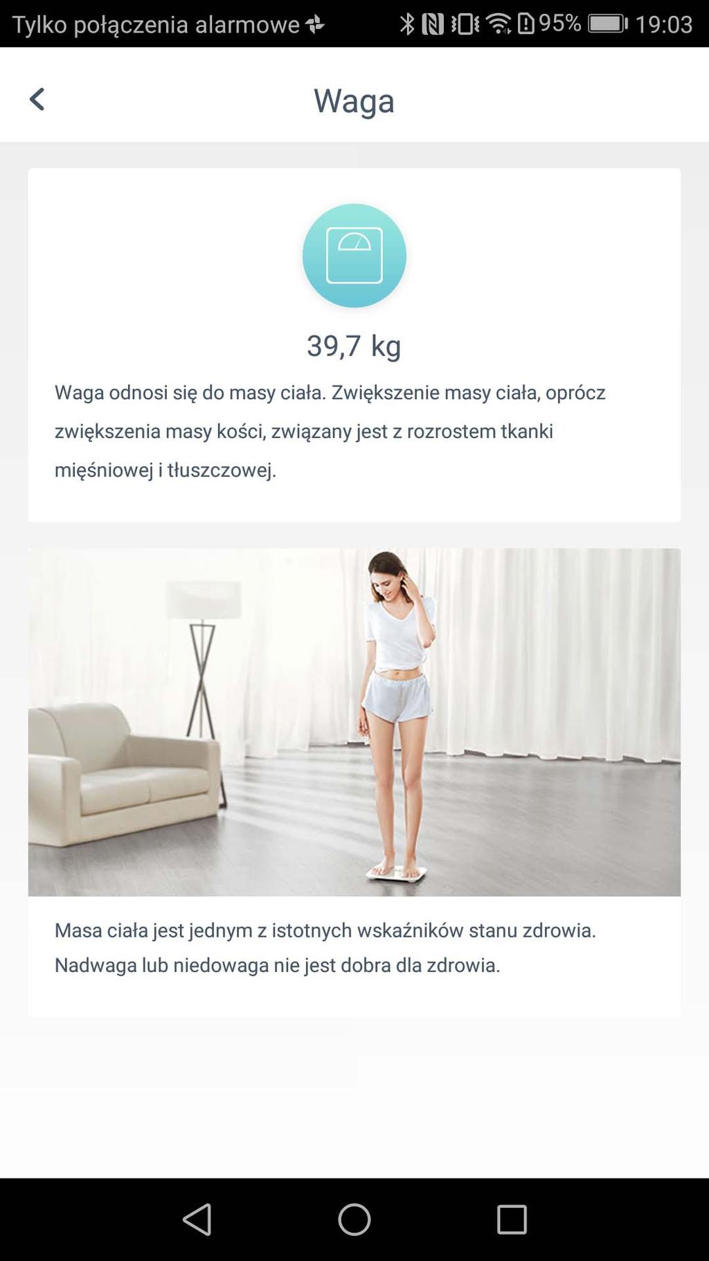 Dla wygody korzystania z wagi, nie musimy mieć smartfona w ręku aby z niej skorzystać. Każdy dokonany pomiar zostanie zapisany w pamięci wagi i przypisany do odpowiedniego profilu automatycznie.