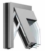 MB-70 / System okienno-drzwiowy MB-70SG otwierane w fasadzie System ten umożliwia wykonanie okien z niewidocznymi od