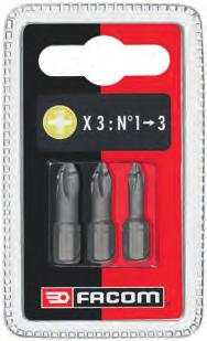 KOŃCÓWKI SERI 1 7 ES13T ES14T Zestaw 3 końcówek High Perf' serii 1 o okręcania z rowkiem EP10T Zestaw 3 końcówek High Perf' serii 1 25 mm Do intensywnego przykręcania ręcznego. Zabierak 1/4" 6,35 mm.