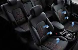 Fotele kierowcy i pasażera wyposażone są w system wentylacji, który zapewnienia przyjemny chłód podczas jazdy w gorące dni lub