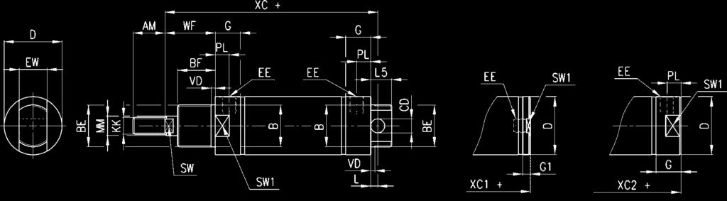 1 27 S E R I A K a t a l o g 2 0 0 5-2 0 0 6 PARAMETRY PNEUMATYCZNE Zakres ciśnień pracy Prędkość Czynnik roboczy 1 10 bar 10 1000 mm/sec (bez obciążenia) powietrze filtrowane, bez smarowania* *Jeśli