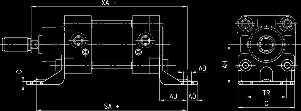 ø W ± 2,5 MF JS14 ZB JS14 TF JS14 R JS14 UF G1 øfb