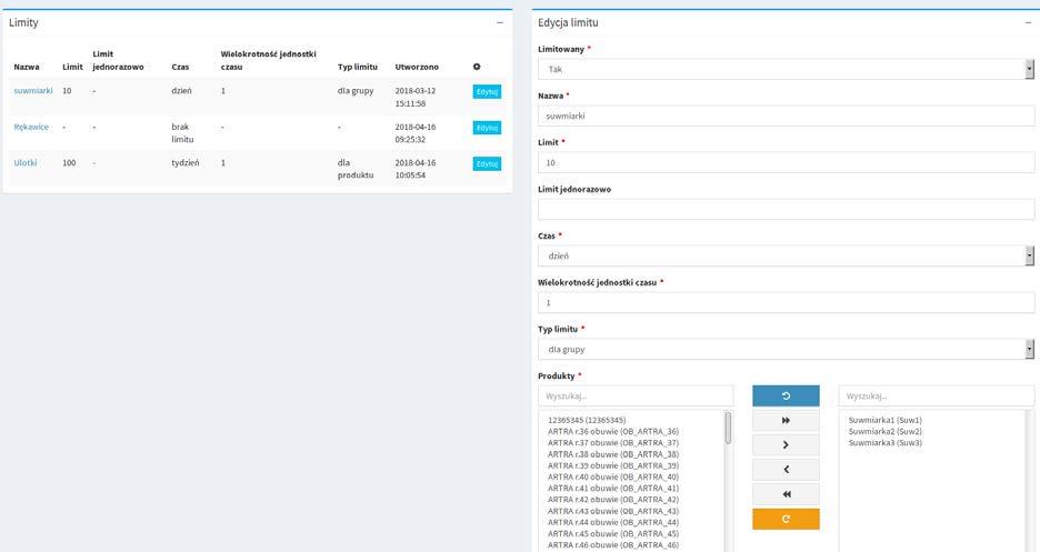 FUNKCJE IDS 1 Profile użytkowników Możliwość precyzyjnego zdefiniowania dostępu do produktów dla grup pracowników.