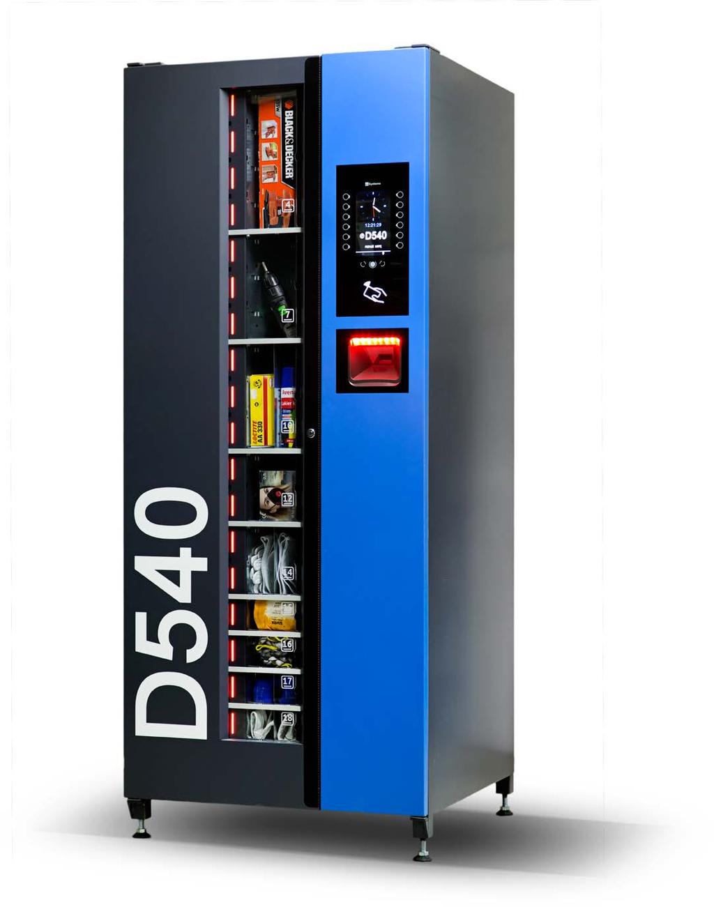 AUTOMAT WYDAJĄCY D540» AUTOMAT WYDAJĄCY WSZECHSTRONNEGO ZASTOSOWANIA Automat D540 jest samoobsługową maszyną, automatycznie wydającą do 540 różnych produktów.
