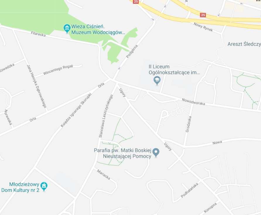 III. Plan orientacyjny Skala 1:25000 IV.