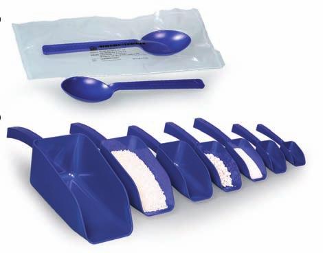 Sprzęt Laborbedarf laboratoryjny S Jednorazowe próbniki SteriPlast, wykrywalne Producent: Bürkle. Z PS, niebieskie. Sterylne. Do pobierania próbek proszków, granulatów, past i cieczy.