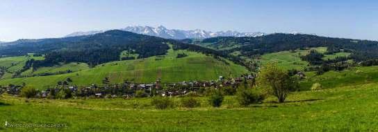 Tatry ponad Łapszami Wyżnymi Widok z Grandeusa na Pieniny i