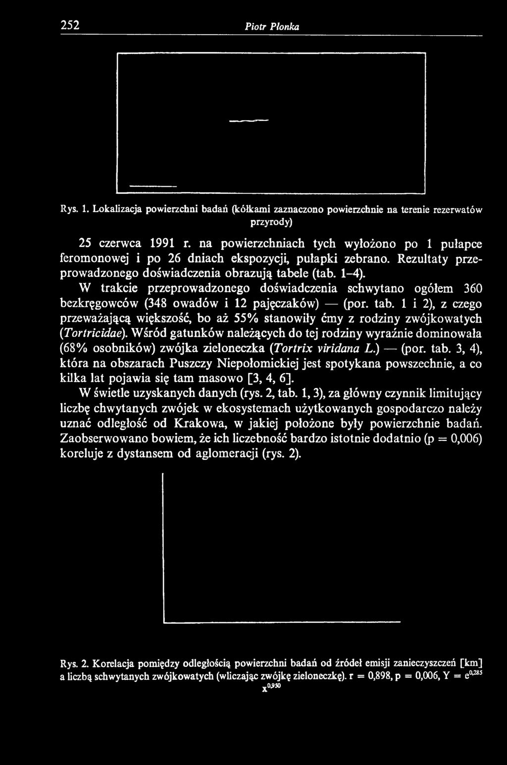 i 2), z czego przeważającą większość, bo aż 55 stanowiły ćmy z rodziny zwójkowatych (Tortricidae).