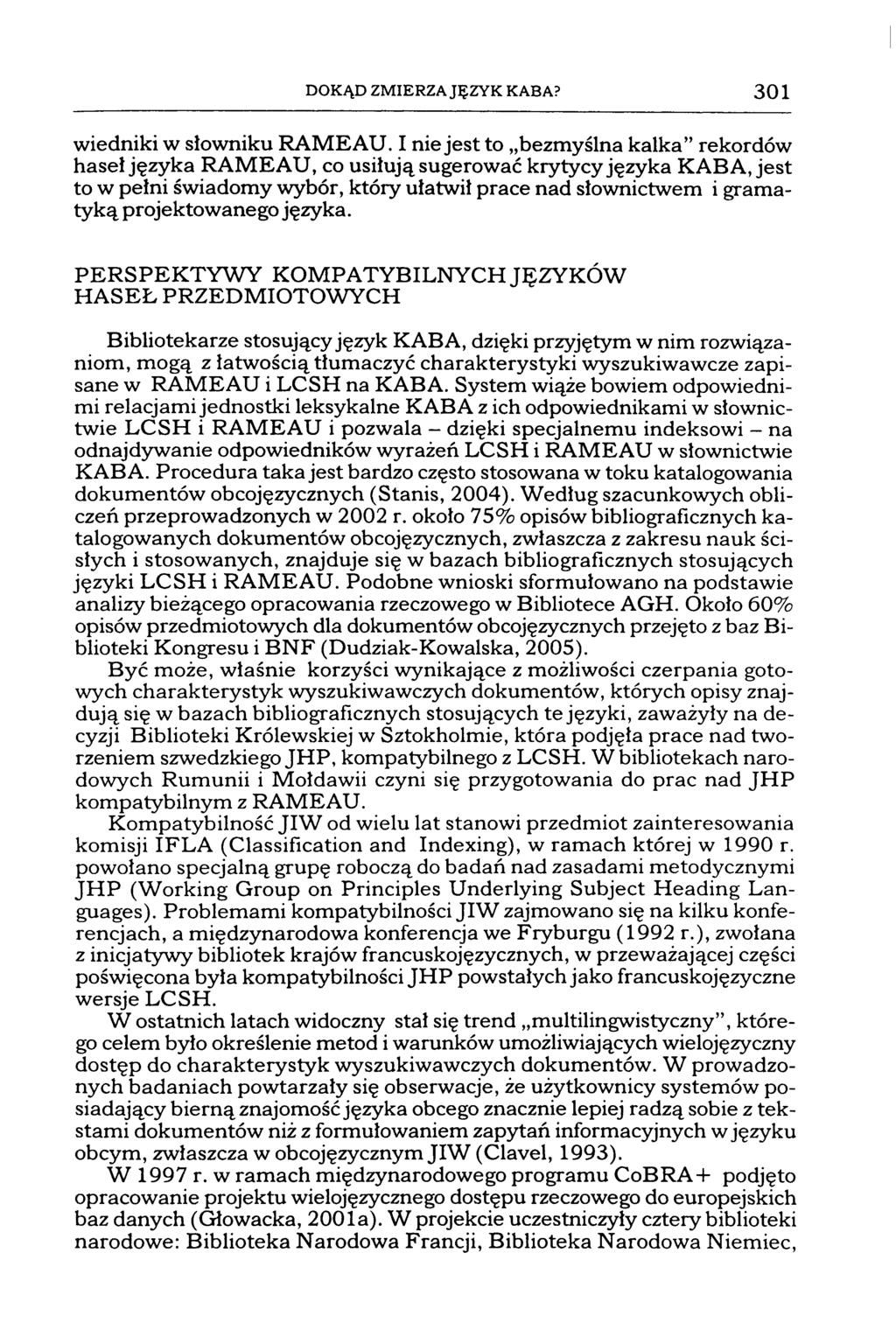DOKĄD ZMIERZA JĘ2YK KABA? 301 wiedniki w słowniku RAM EA U.