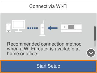 Podstawy korzystania z drukarki Wyświetlenie stanu połączenia sieciowego. Drukarka nie jest połączona z siecią bezprzewodową (Wi-Fi).