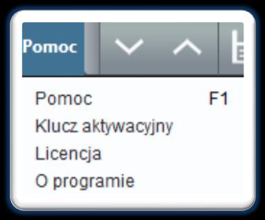 Pomoc Rysunek 4 Menu Pomoc Pomoc F1 Wyświetlenie pomocy programu.