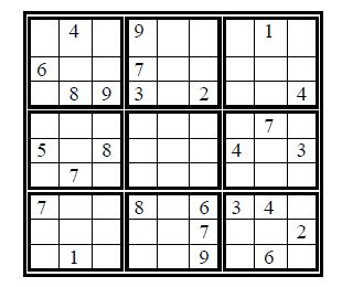 Zadanie 8. Rozwiąż sudoku.