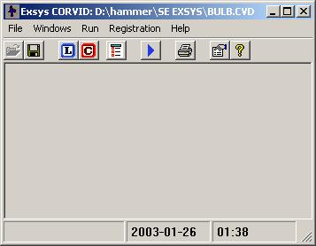 Pierwsze podejście, czyli jak wygląda? PIERWSZE PODEJŚCIE, CZYLI JAK WYGLĄDA? Okno główne programu Menu Toolbar Pulpit roboczy programu Bieżąca data i czas Rys. 1 Okno główne programu EXSYS Corvid.