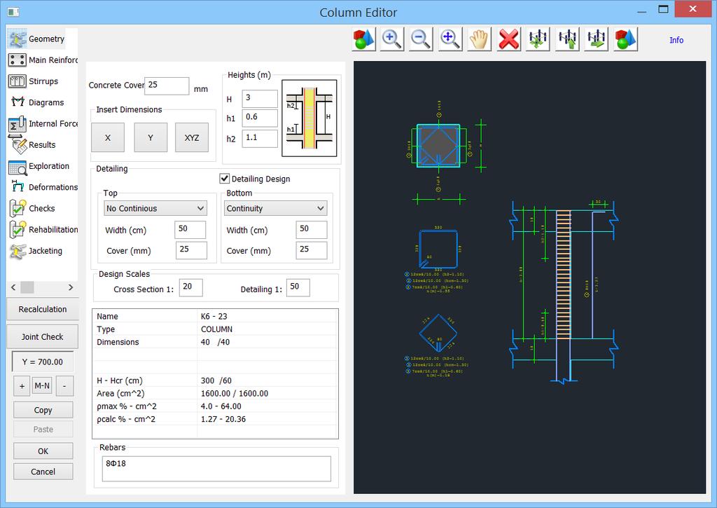 Edytor słupów w SCADA Pro Szczegóły wchodzi w skład innowacyjnej grupy narzędzi, która pomaga w zarządzaniu projektowaniem belek.