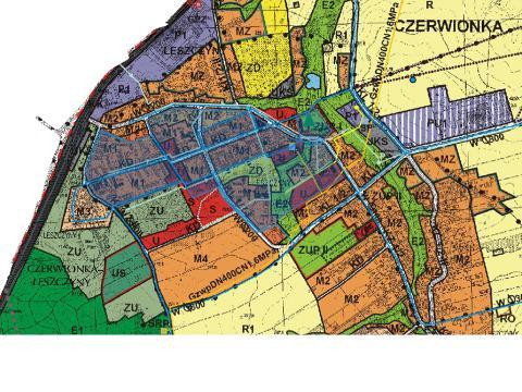 1. tereny zabudowy mieszkaniowej wraz z usługami ją obsługującymi oznaczone na rysunku planu symbolami: M1, M2, 2. tereny usługowe oznaczone na rysunku planu symbolami: U, S, 3.