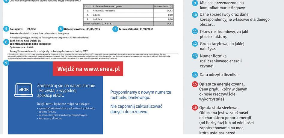 Faktura za energię elektryczną -