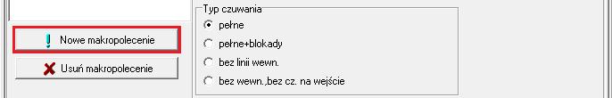 Wyjścia muszą być typu 24. PRZEŁĄCZNIK MONO, 25. PRZEŁĄCZNIK BI, 105. ROLETA W GÓRĘ, 106.