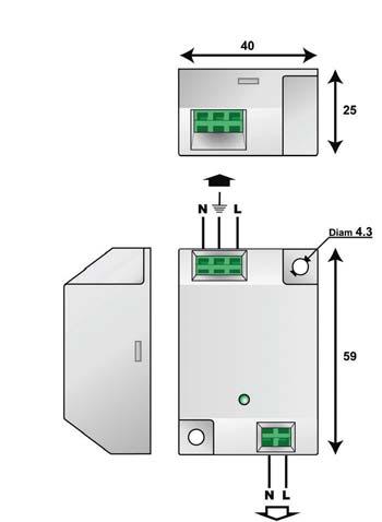 informacji o uszkodzeniu 2: napięcie 2-277 AC 1: klasa ochrony I MLP : ogranicznik przepięć do systemów oświetlenia system Opis MLPC1-440LY/R Sieć 220-240 1-faz.