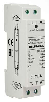Ograniczniki przepięć dla opraw w II kl. ochronności DSLP2-2L Ogranicznik przepięć typ 2 (lub 3) dla opraw w II kl.