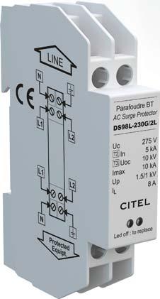 Ograniczniki przepięć typu 2 (lub 3), wykonanie 2-bieg. Seria DS98L-2G/2L Ogranicznik przepięć typ 2 (lub 3), wykonanie 2-bieg.