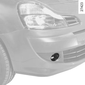 REFLEKTORY PRZEDNIE: przednie światła przeciwmgielne - reflektory dodatkowe Dodatkowe reflektory Chcąc wyposażyć samochód w reflektory przeciwmgielne lub dalekiego zasięgu, należy skontaktować się z