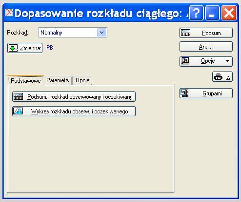 Obliczenia w pakiecie STATISTICA.