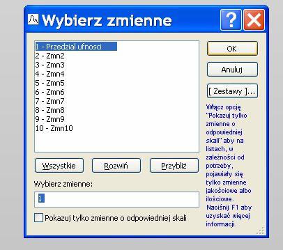 Obliczenia w pakiecie STATISTICA 6.