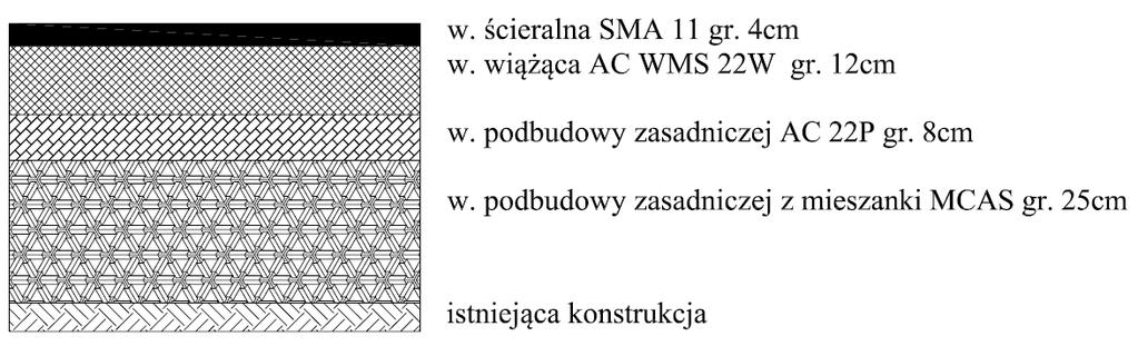 MCAS - mieszanka mineralno-cementowa (MMC) z asfaltem spienionym o ciągłym uziarnieniu. Mieszanka MCAS powinna być tak dobrana, aby zaprojektowane uziarnienie mieściło się w krzywych granicznych.