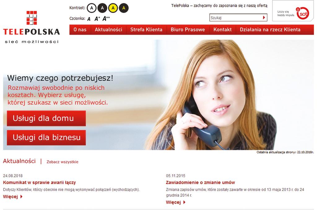 telepolska.pl W serwisie hierarchia oraz struktura nagłówków nie jest prawidłowa. Żadna z grafik nie została poprawnie opisana tekstem alternatywnym.