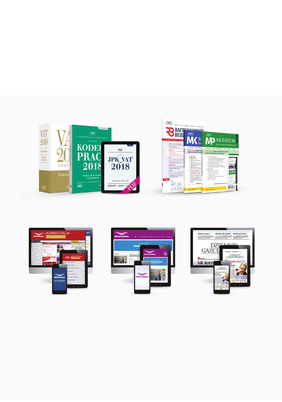 Profesjonalna wiedza o podatkach, prawie pracy i HRM Książki i e-booki INFORLEX Czasopisma Serwisy on-line Dziennik Gazeta Prawna Wszystkie produkty