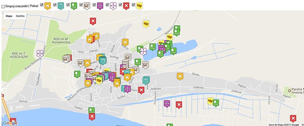 zaznacz na mapie gdzie robisz zakupy pierwszej potrzeby w najbliższym sąsiedztwie, zaznacz na mapie gdzie spędzasz czas na świeżym powietrzu w najbliższym sąsiedztwie / lub gdy takiego miejsca nie ma