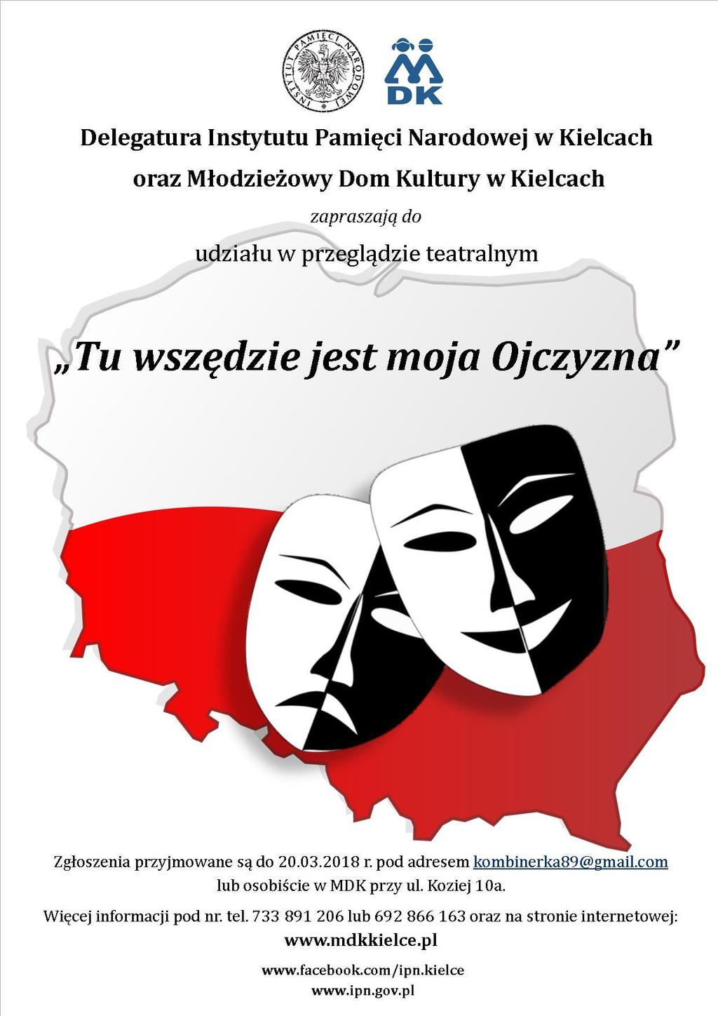 20 marca, Kielce przegląd teatralny Tu wszędzie jest moja Ojczyzna.